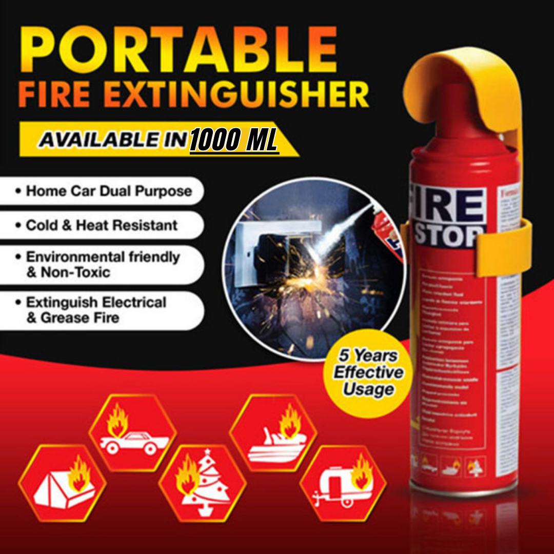 FIRE EXTINGUISHERS FOAM FIRE STOP 500ML -FOR KITCHEN HOME CAR RESTURANT - 5 YEAR EXPIRY