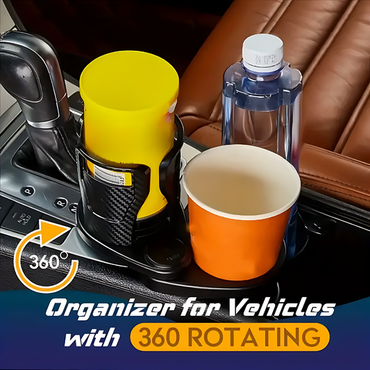 UNIVERSAL 2 IN 1 CAR CUP HOLDER 360° ROTATING