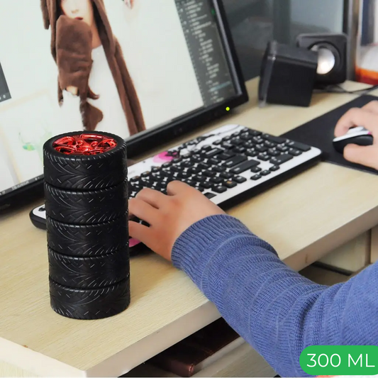 TYRE WATER BOTTLE, STAINLESS STEEL COFFEE MUG, 320ML FOR COLD - HOT