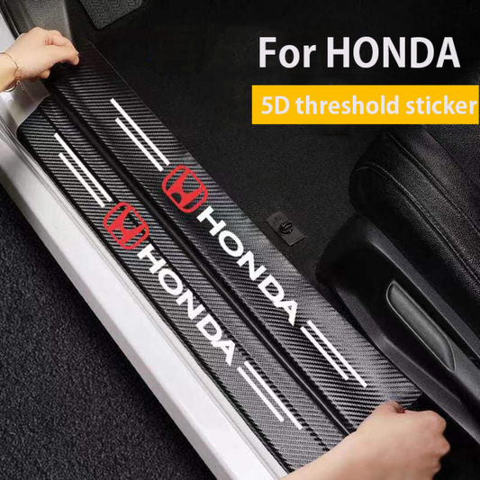 HONDA LOGO CARBON FIBER SILL PROTECTOR 4 Pcs