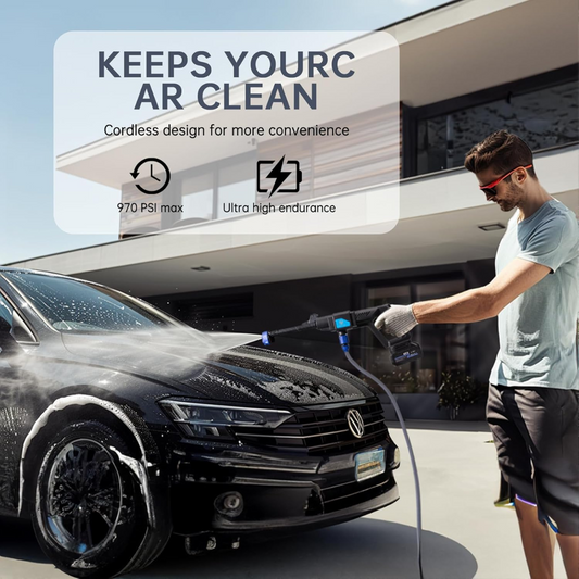 PORTABLE HIGH PRESSURE WASHER CAR SOLAR PANELS (2 BATTERY) -3 MONTH WARRANTY