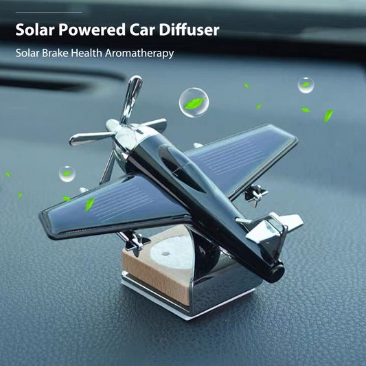 SOLAR AIRPLANE CAR DASHBOARD PERFUME DIFFUSER CAR AIR FRESHENER