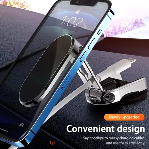 CAR MOBILE PHONE HOLDER FOLDABLE MAGNETIC 360 DEGREE