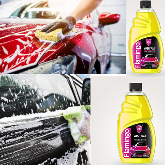 FLAMINGO ULTRA SHINE CAR & BIKE FOAM WASH & WAX SHAMPOO - (500ML)