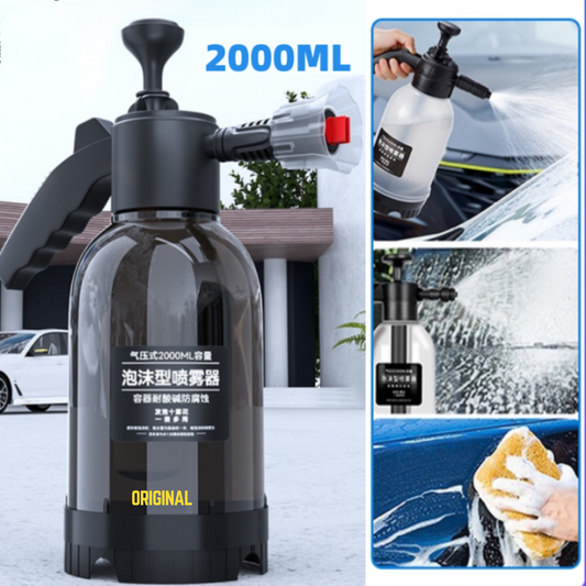 PORTABLE HIGH PRESSURE CAR WASH FOAM SPRAYER 2L (BLACK) DURABLE BUILT