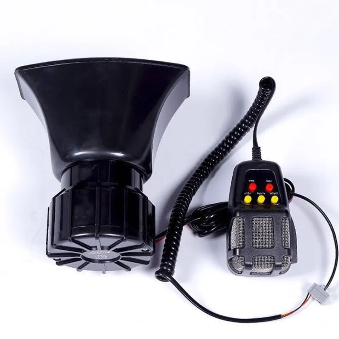 7-SOUND LOUD CAR - BIKE SIREN WITH MIC ALARM LOUDSPEAKER 12V