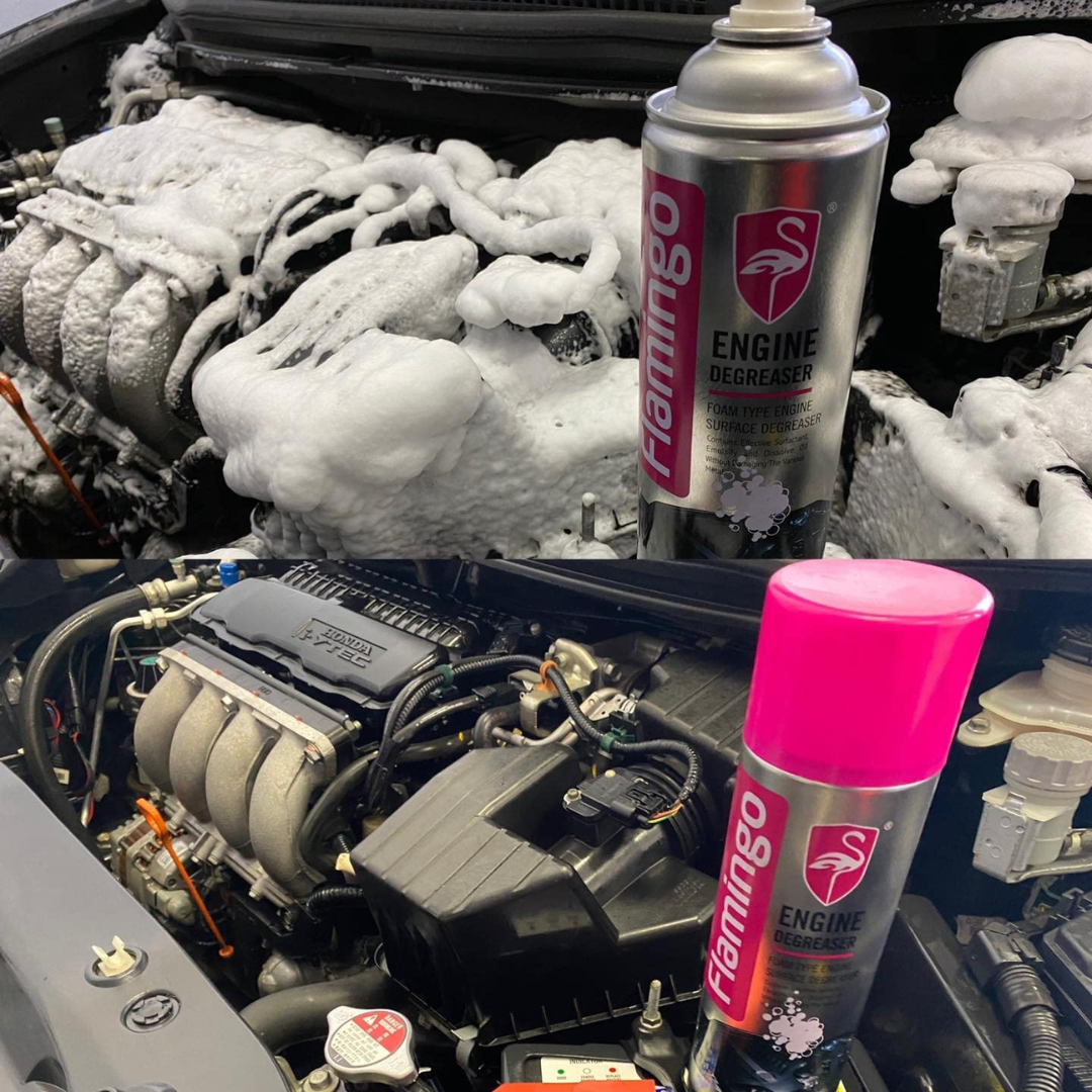 FLAMINGO ENGINE DEGREASER 650 ML- CLEANER SHINER FOR CAR BIKE ENGINE