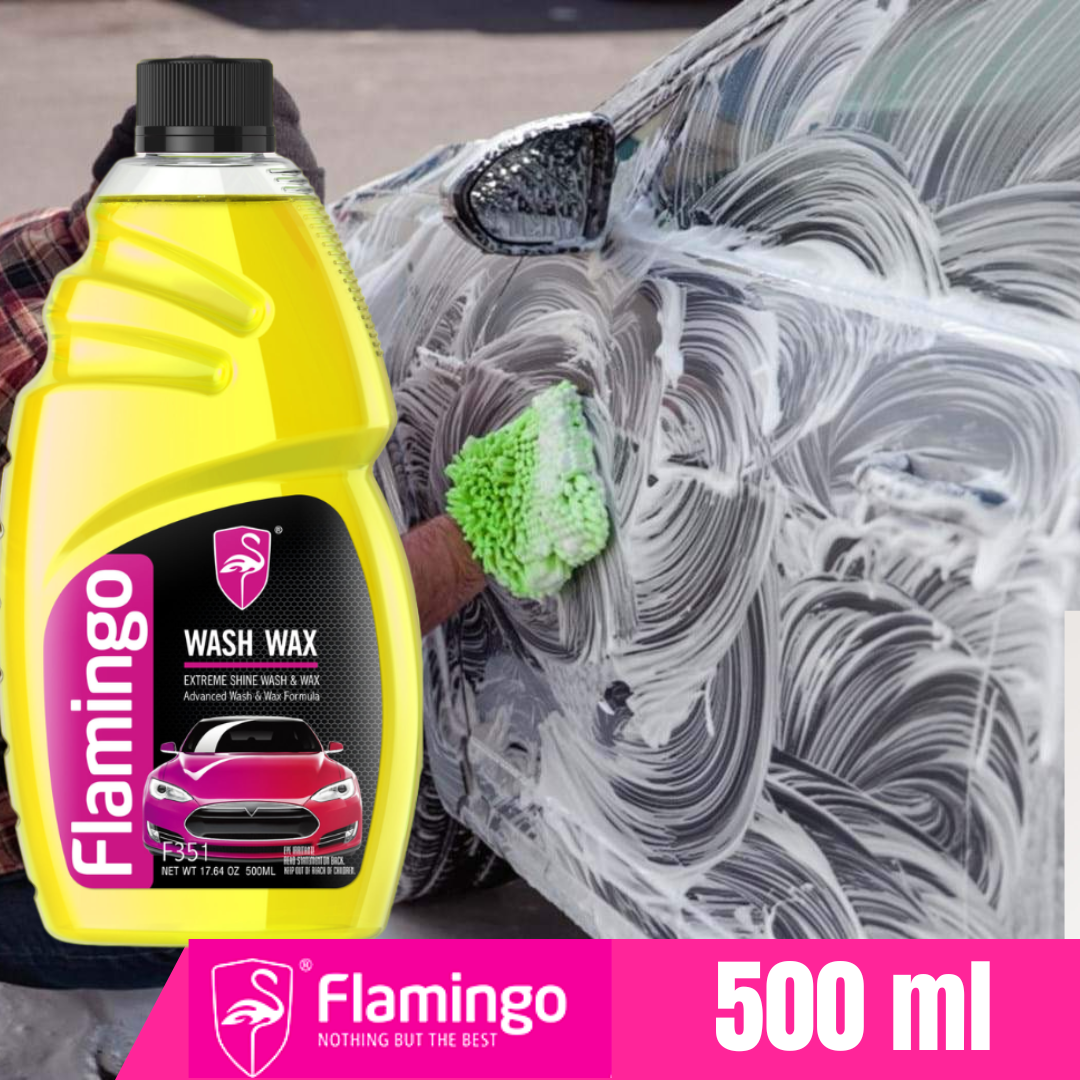 FLAMINGO ULTRA SHINE CAR & BIKE FOAM WASH & WAX SHAMPOO - (500ML)