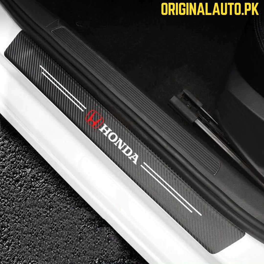HONDA LOGO CARBON FIBER SILL PROTECTOR 4 Pcs