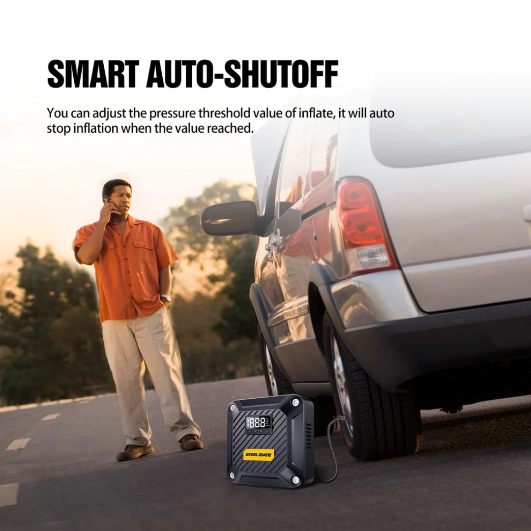 STEELMATE T5 Car Tyre Air Compressor Pump - Motorcycle - 6 MONTHS WARRANTY
