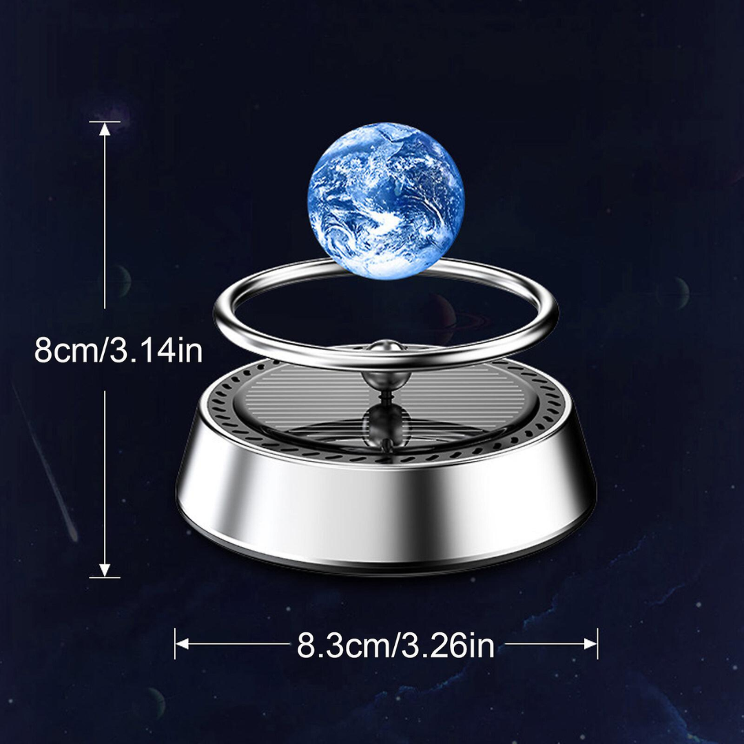 SOLAR METAL EARTH ROTATION CAR DASHBOARD PERFUME - CAR AIR FRESHENER