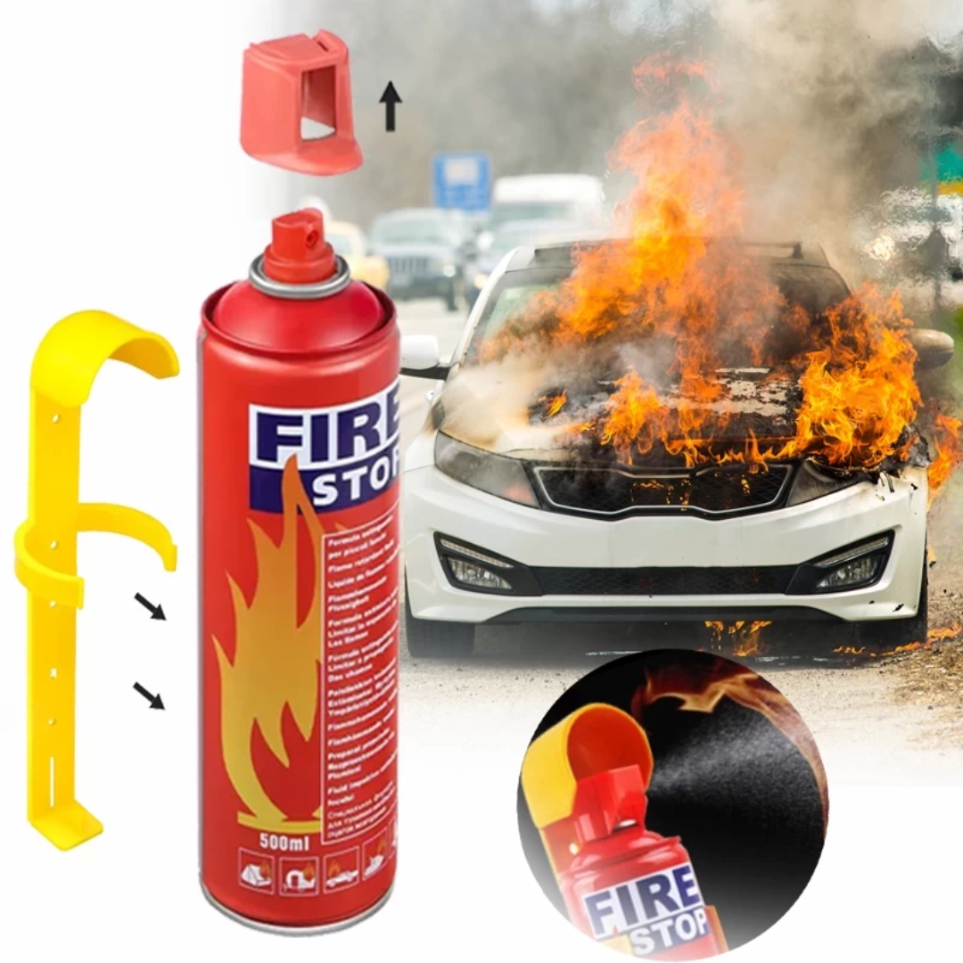 FIRE EXTINGUISHERS FOAM FIRE STOP 500ML -FOR KITCHEN HOME CAR RESTURANT - 5 YEAR EXPIRY