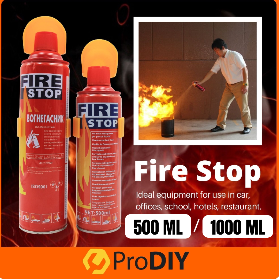 FIRE EXTINGUISHERS FOAM FIRE STOP 500ML -FOR KITCHEN HOME CAR RESTURANT - 5 YEAR EXPIRY
