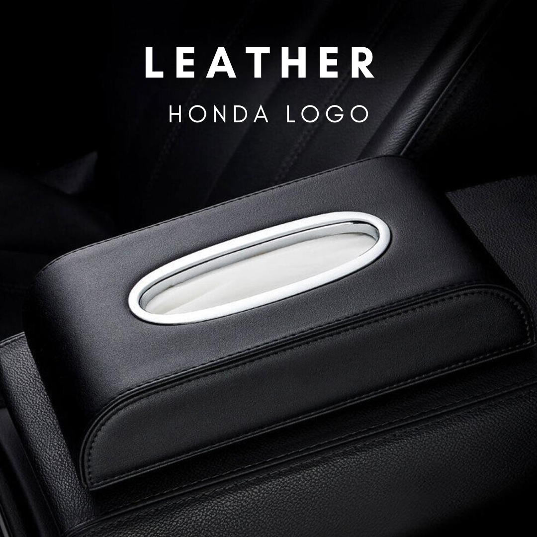 PU LEATHER HONDA CAR TISSUE BOX UNIVERSAL -BLACK HIGH QUALITY
