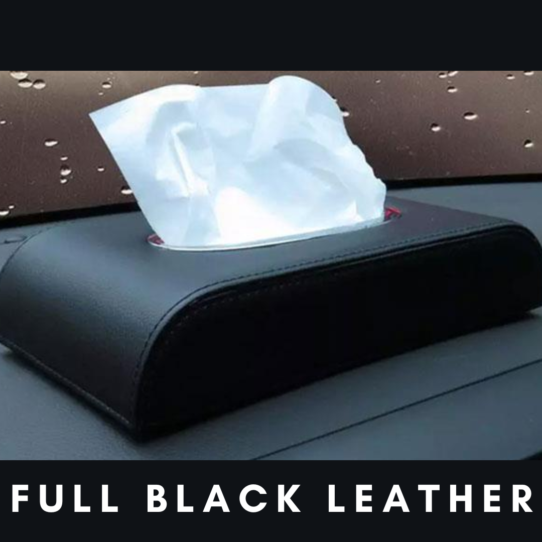 PU LEATHER HONDA CAR TISSUE BOX UNIVERSAL -BLACK HIGH QUALITY