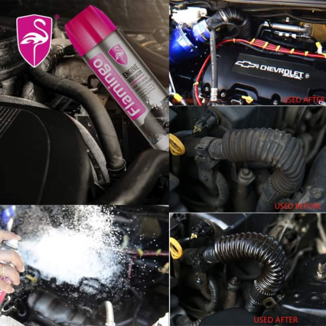 FLAMINGO ENGINE DEGREASER 650 ML- CLEANER SHINER FOR CAR BIKE ENGINE