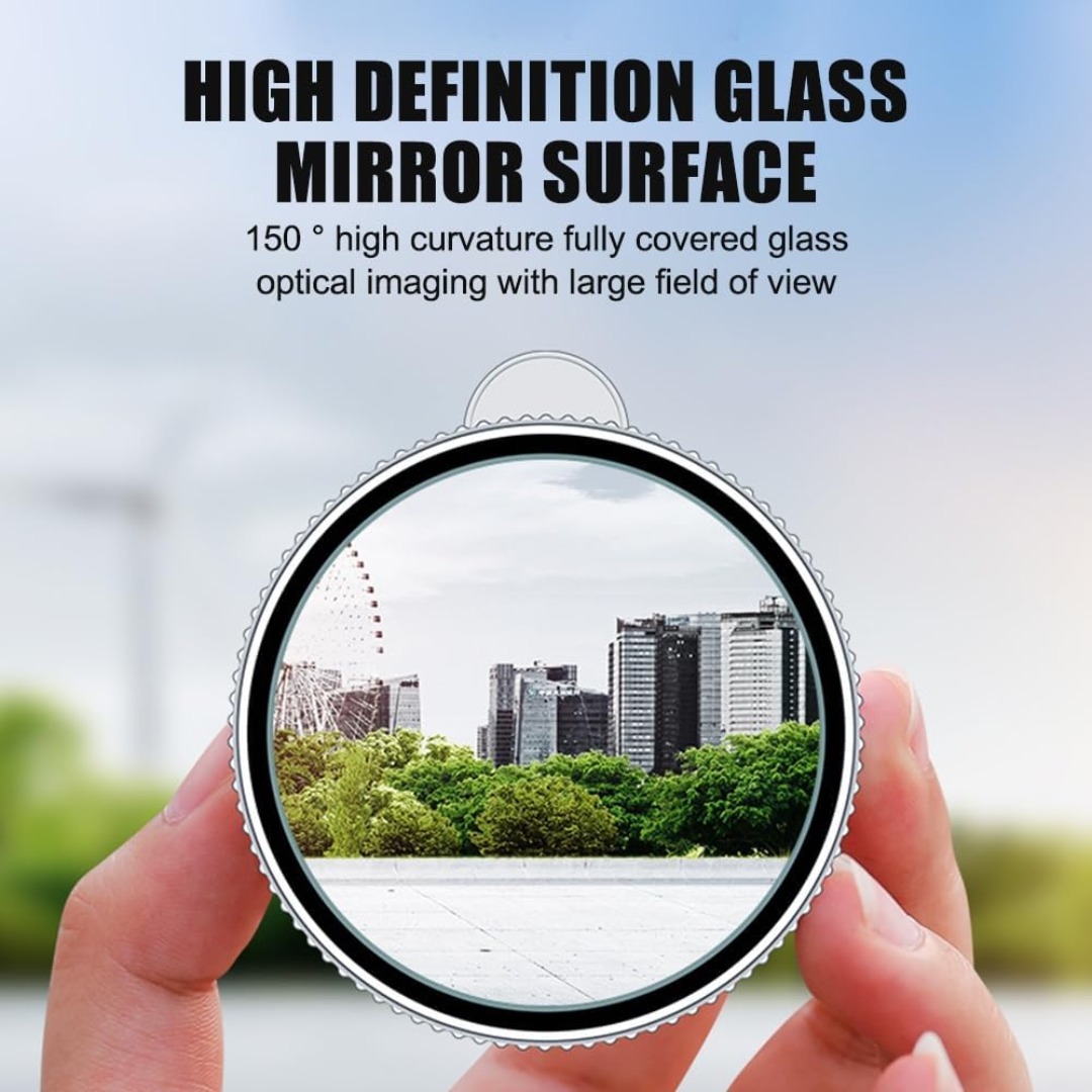 2 PCS CAR VACUUM BLIND SPOT MIRROR DESIGN 360° HIGH QUALITY-SILVER CONVEX MIRROR