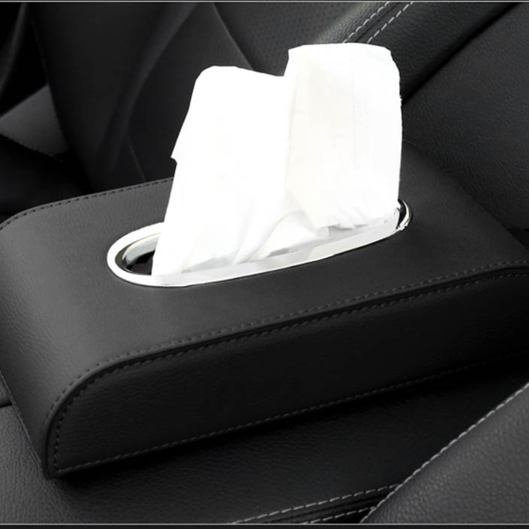 PU LEATHER HONDA CAR TISSUE BOX UNIVERSAL -BLACK HIGH QUALITY