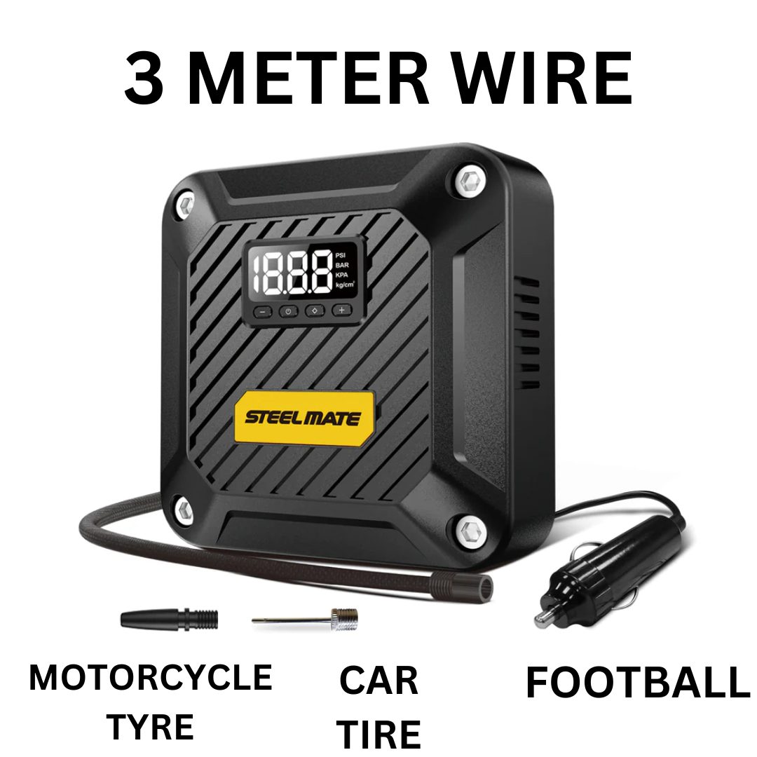 STEELMATE T5 Car Tyre Air Compressor Pump - Motorcycle - 6 MONTHS WARRANTY