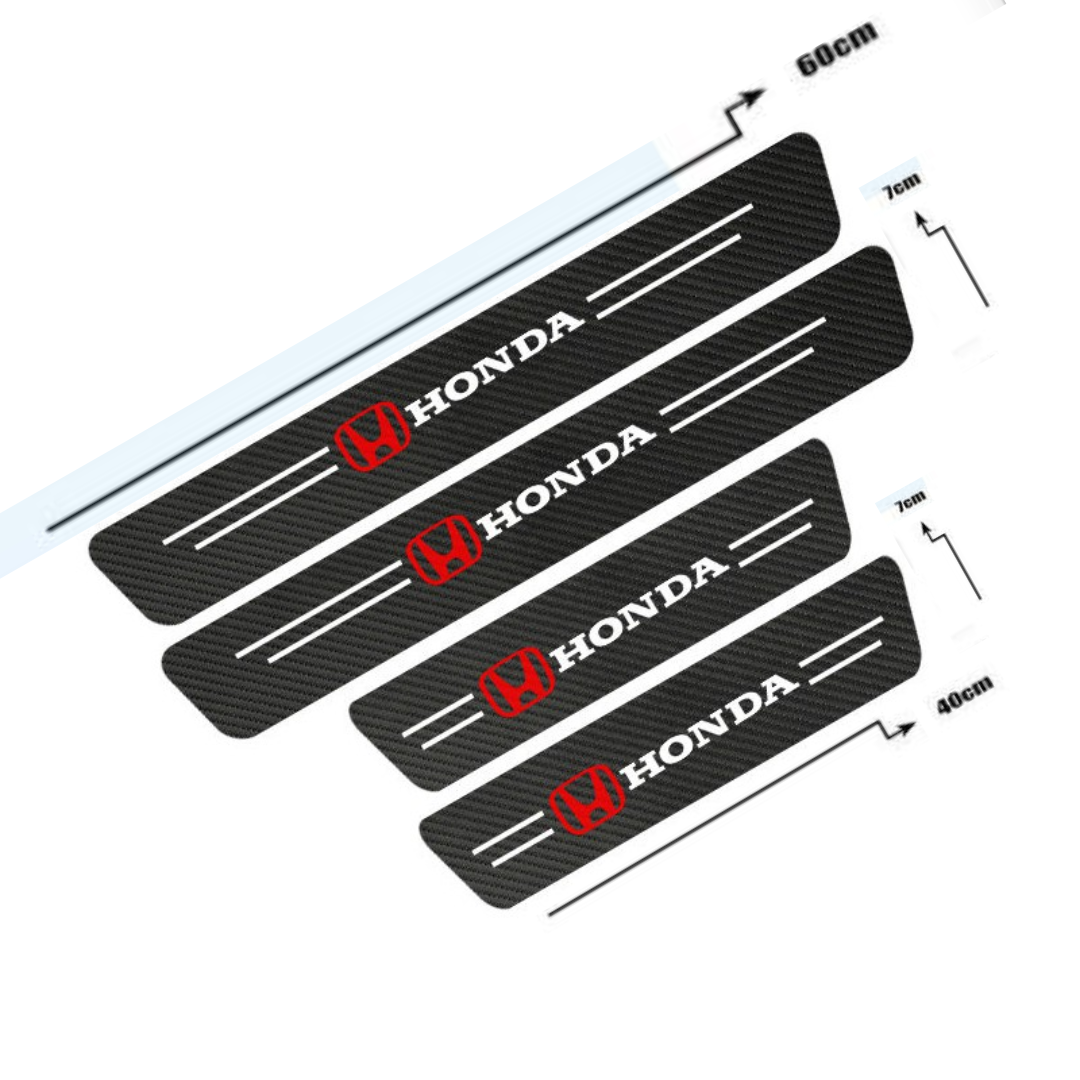HONDA LOGO CARBON FIBER SILL PROTECTOR 4 Pcs