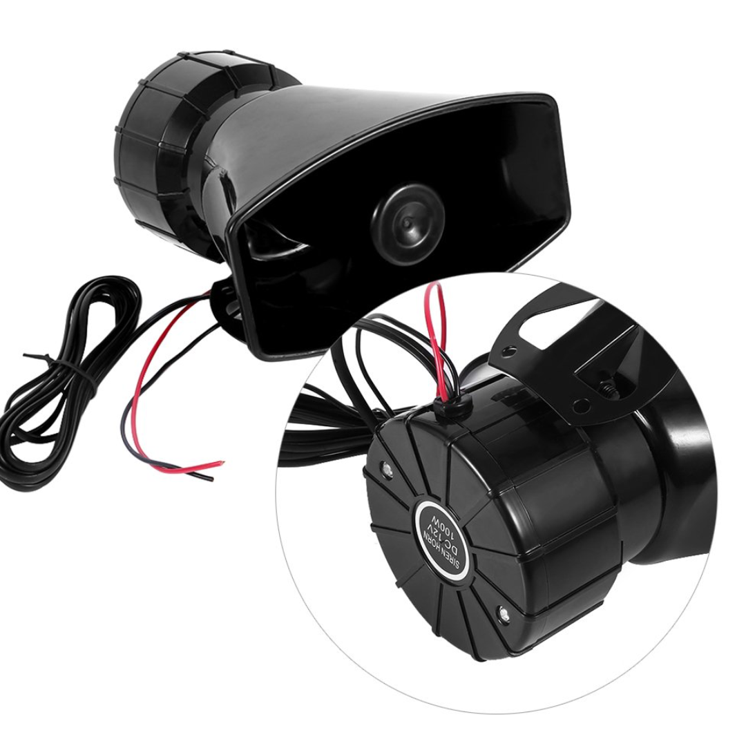 7-SOUND LOUD CAR - BIKE SIREN WITH MIC ALARM LOUDSPEAKER 12V