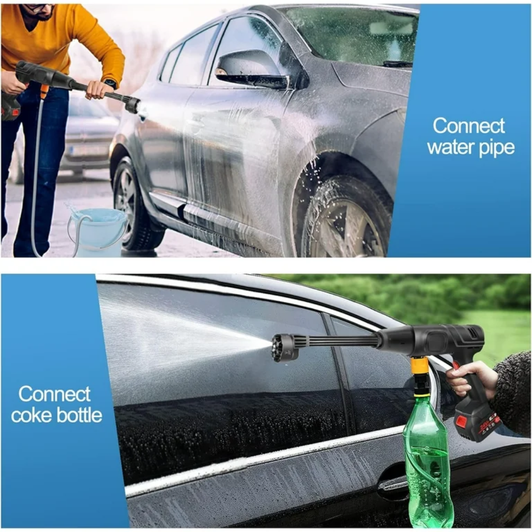 PORTABLE HIGH PRESSURE WASHER CAR SOLAR PANELS (2 BATTERY) -3 MONTH WARRANTY