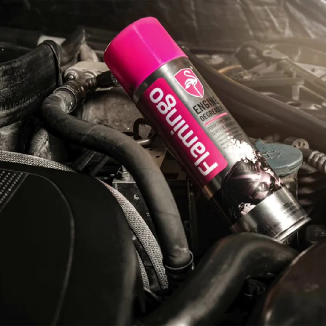 FLAMINGO ENGINE DEGREASER 650 ML- CLEANER SHINER FOR CAR BIKE ENGINE