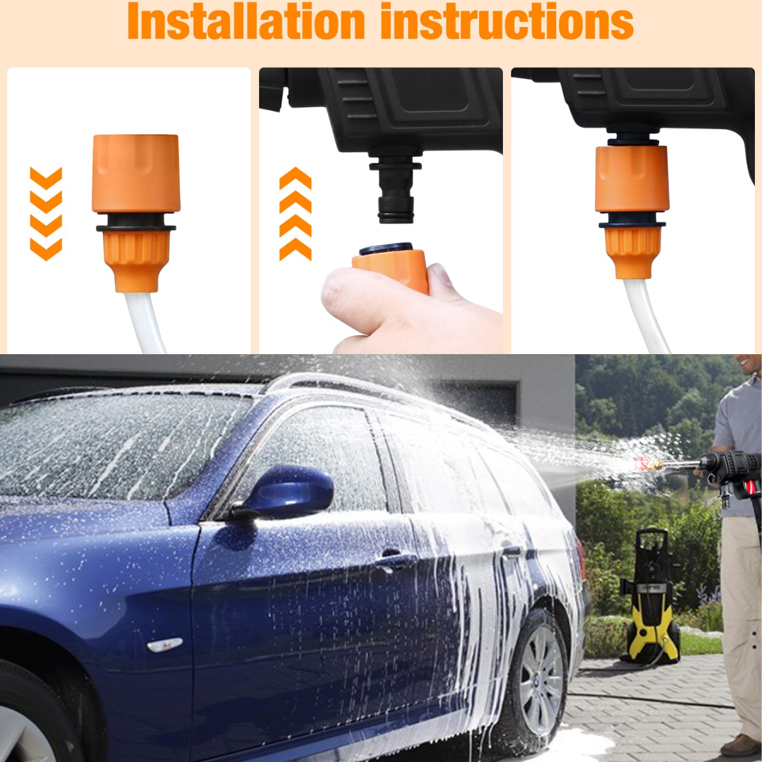 PORTABLE HIGH PRESSURE WASHER CAR SOLAR PANELS (2 BATTERY) -3 MONTH WARRANTY