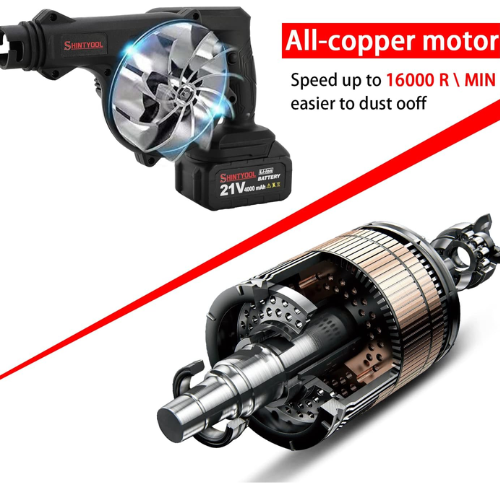 PORTABLE CAR BLOWER WITH BATTERY 40 MINS BATTERY TIMING - HIGH POWER PRESSURE