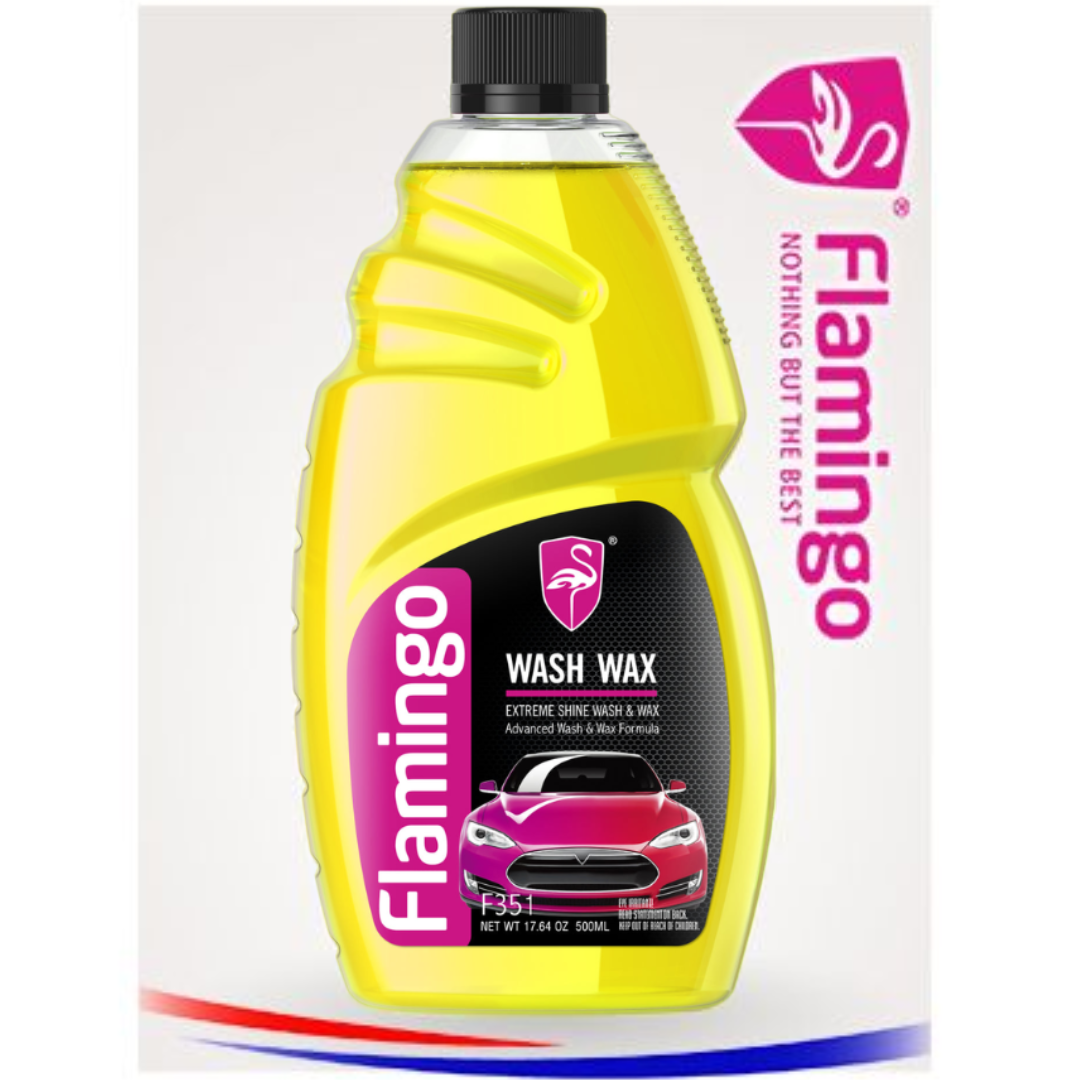 FLAMINGO ULTRA SHINE CAR & BIKE FOAM WASH & WAX SHAMPOO - (500ML)