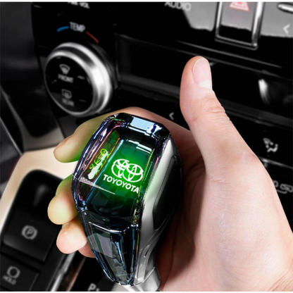 Universal Crystal Shape Gear Knob Car LED Crystal Touch Activated With ( Charger + Cable )