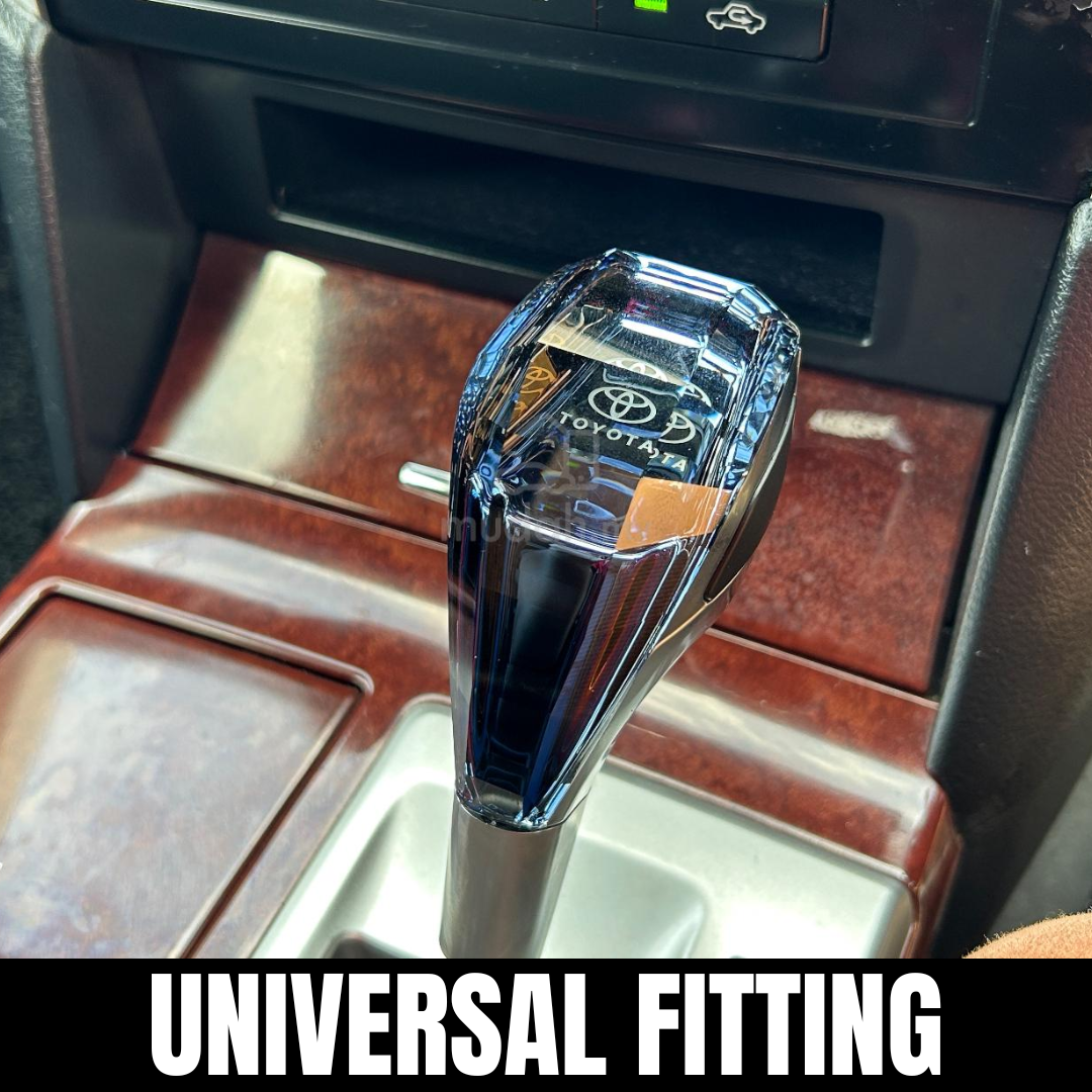Universal Crystal Shape Gear Knob Car LED Crystal Touch Activated With ( Charger + Cable )