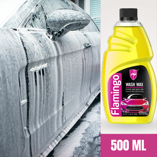 FLAMINGO ULTRA SHINE CAR & BIKE FOAM WASH & WAX SHAMPOO - (500ML)