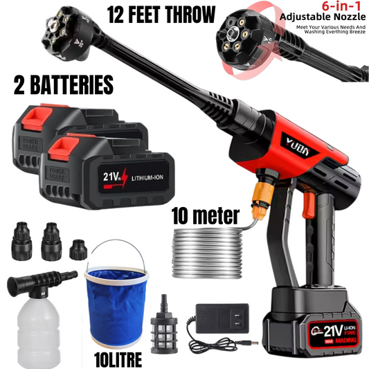 PORTABLE HIGH PRESSURE WASHER CAR SOLAR PANELS (2 BATTERY) -3 MONTH WARRANTY