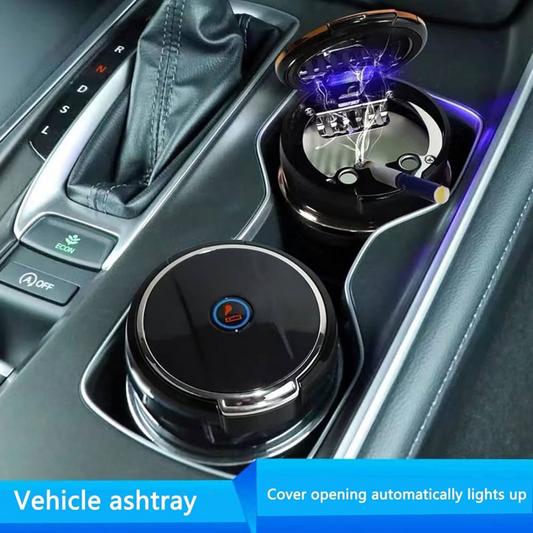 CAR ASH TRAY CERAMIC CUP CIGARRETE HOLDER WITH LED LIGHT