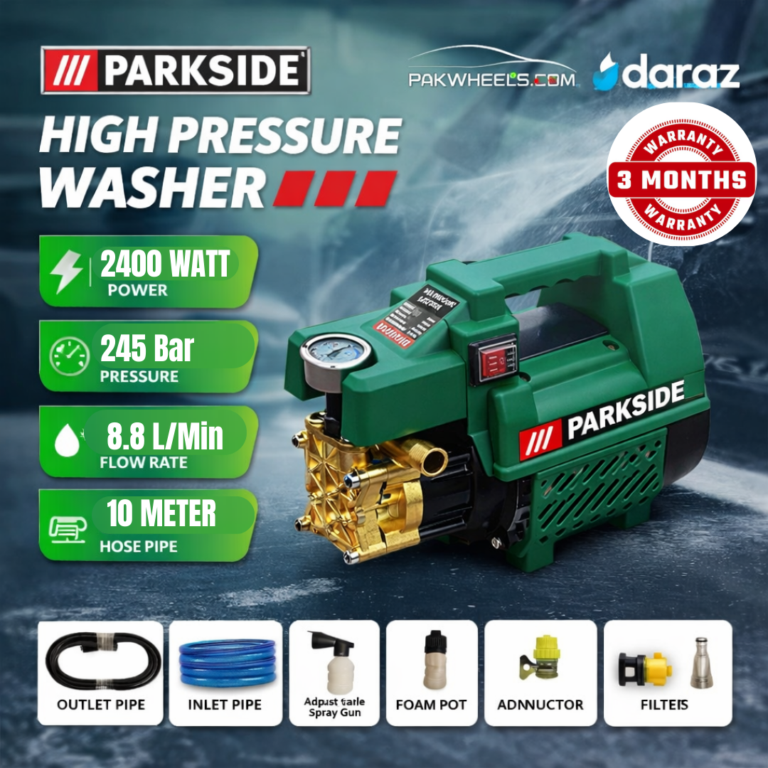 245 BAR Parkside Pressure Washer With 1 Year Warranty