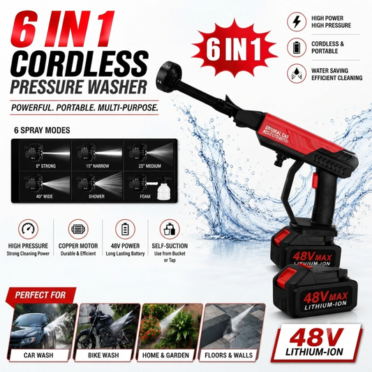 PORTABLE HIGH PRESSURE WASHER CAR SOLAR PANELS (2 BATTERY) -3 MONTH WARRANTY