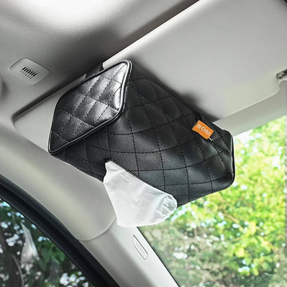 Universal Leather Car Tissue Box, Sun Visor , Back Seat