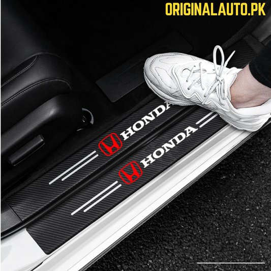 HONDA LOGO CARBON FIBER SILL PROTECTOR 4 Pcs