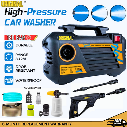 ORIGINAL 120 BAR HIGH POWER PRESSURE WASHER FOR CAR AND SOLAR WASH