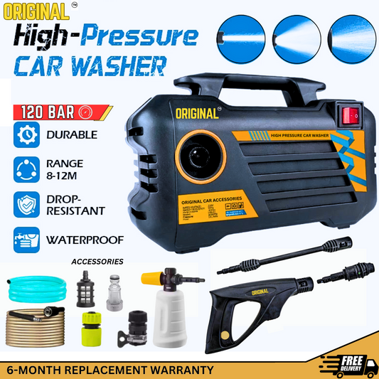 ORIGINAL 120 BAR HIGH POWER PRESSURE WASHER FOR CAR AND SOLAR WASH