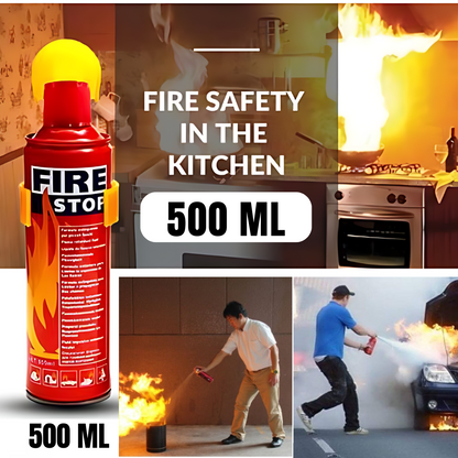 FIRE EXTINGUISHERS FOAM FIRE STOP 500ML  -FOR KITCHEN HOME CAR RESTURANT - 5 YEAR EXPIRY