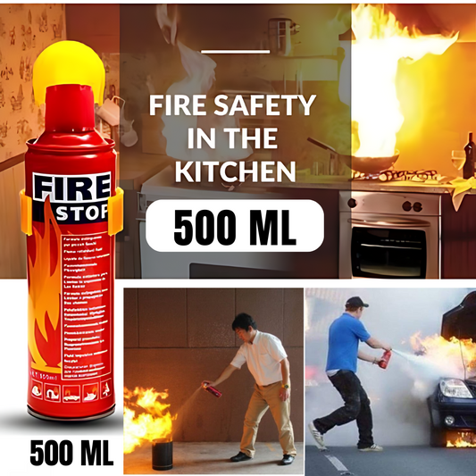 FIRE EXTINGUISHERS FOAM FIRE STOP 500ML  -FOR KITCHEN HOME CAR RESTURANT - 5 YEAR EXPIRY