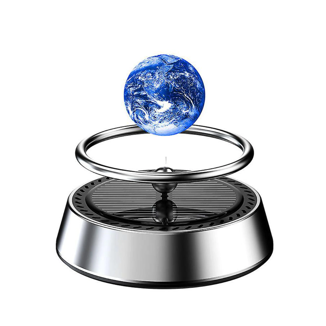 SOLAR METAL  EARTH ROTATION CAR DASHBOARD PERFUME - CAR AIR FRESHENER