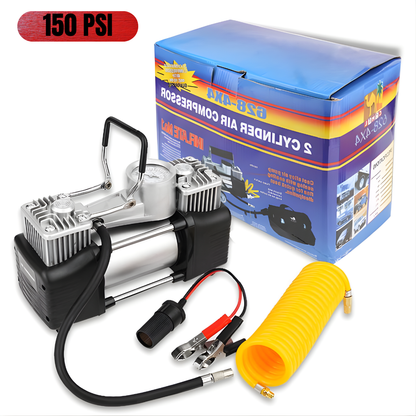 DOUBLLE CYLINDER CAR AIR COMPRESSOR WITH 6 MONTHS WARRANTY