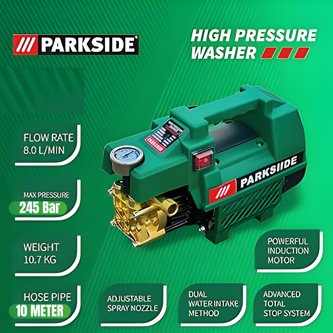 245 BAR Parkside Pressure Washer With 1 Year Warranty