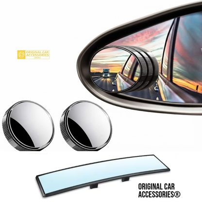 REAR VIEW  MIRROR + 2PCS CAR BLIND SPOT MIRROR