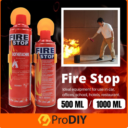 FIRE EXTINGUISHERS FOAM FIRE STOP 500ML  -FOR KITCHEN HOME CAR RESTURANT - 5 YEAR EXPIRY