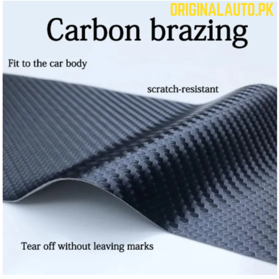 TOYOTA LOGO CARBON FIBER SILL PROTECTOR 4 Pcs