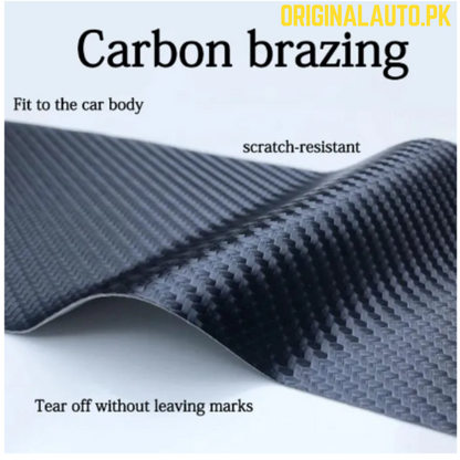 TOYOTA LOGO CARBON FIBER SILL PROTECTOR 4 Pcs